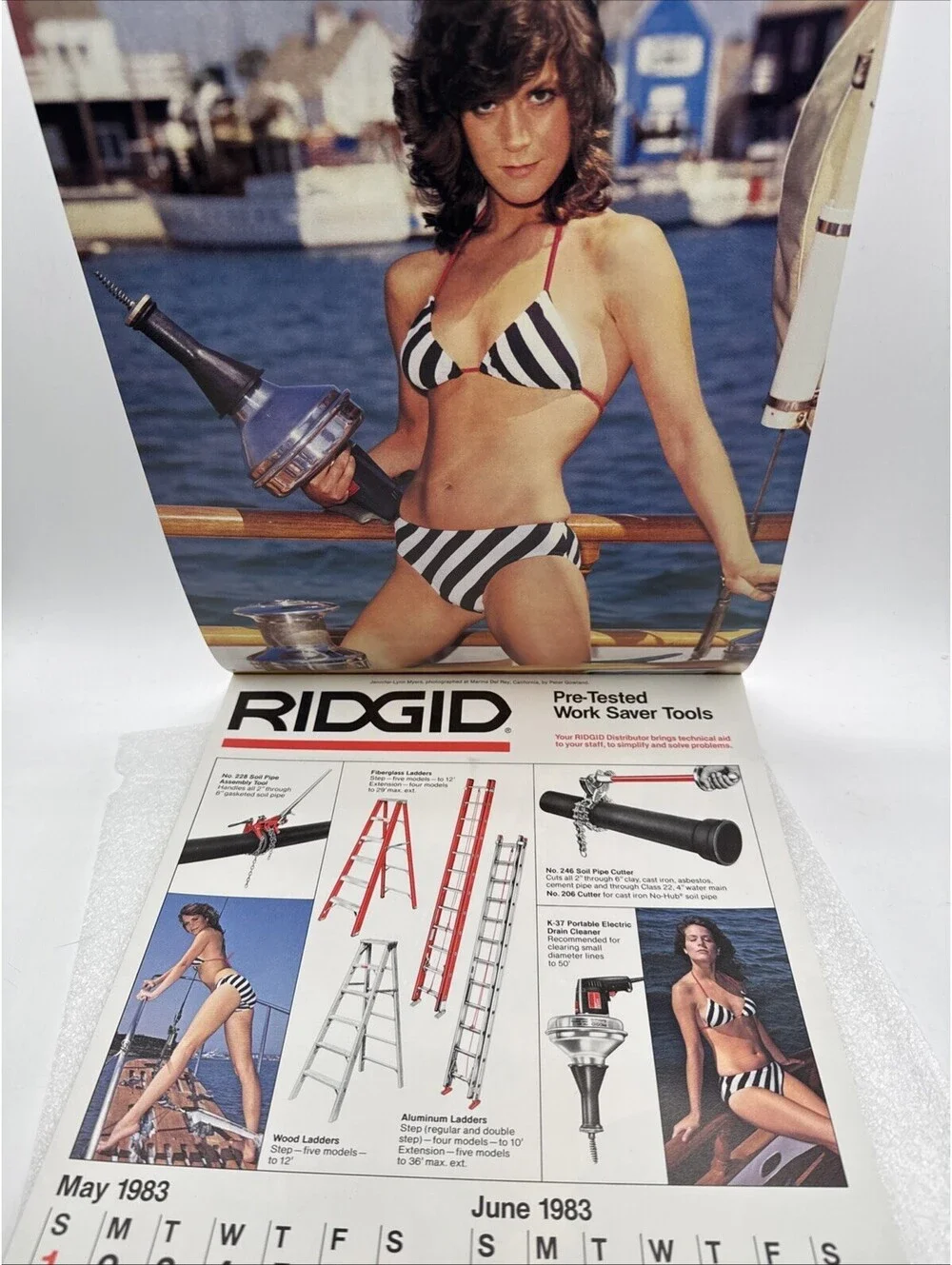 Vintage 1983-1984/1985-1986 Rigid Tools Pin-up Shop Calendars Nice Condition!